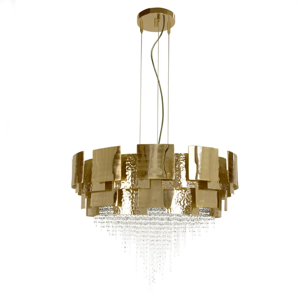 

pendant lamps postmodern crystal chandelier stainless steel metal art living room dining villa model light luxury