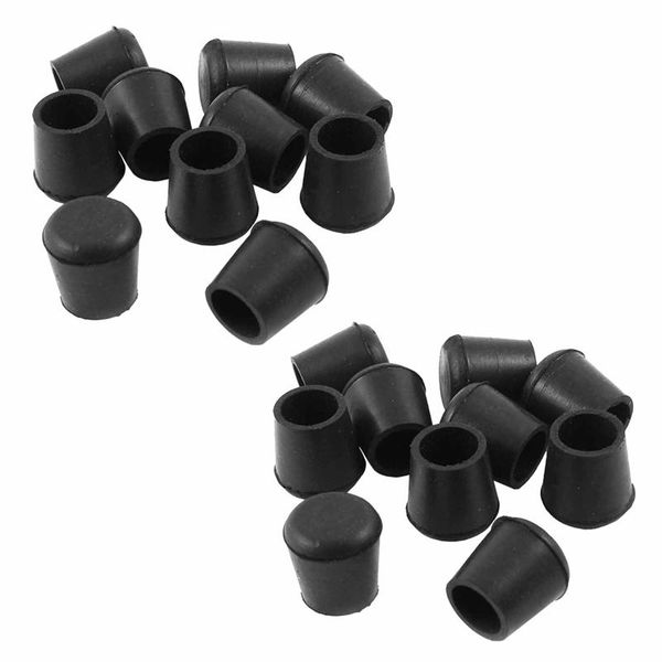 

bath mats 20 pcs rubber cone shape desk feet protector chair leg tip pad black