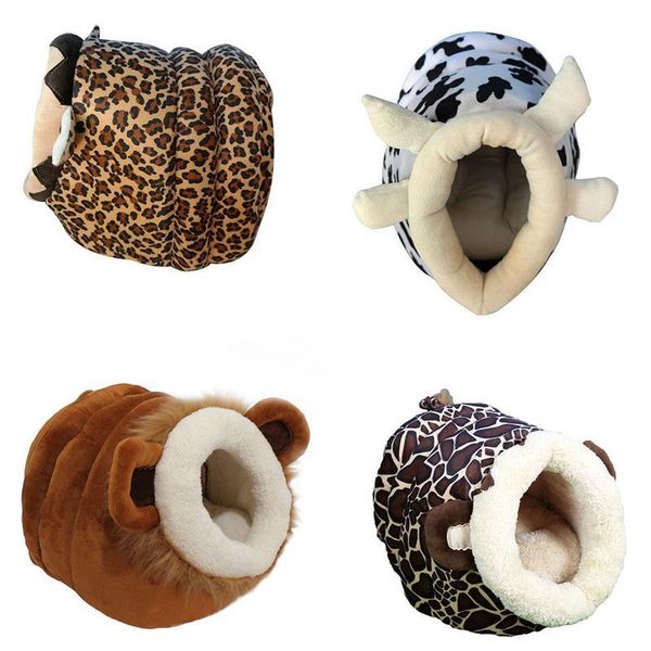 

innovative cartoon kennel cat litter removable washable pet dog and dog house winter warm models leopard print deer cow lion