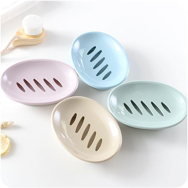 

soap dishes double-layer draining rack box plastic bathroom waterproof creative dish holder container accessory
