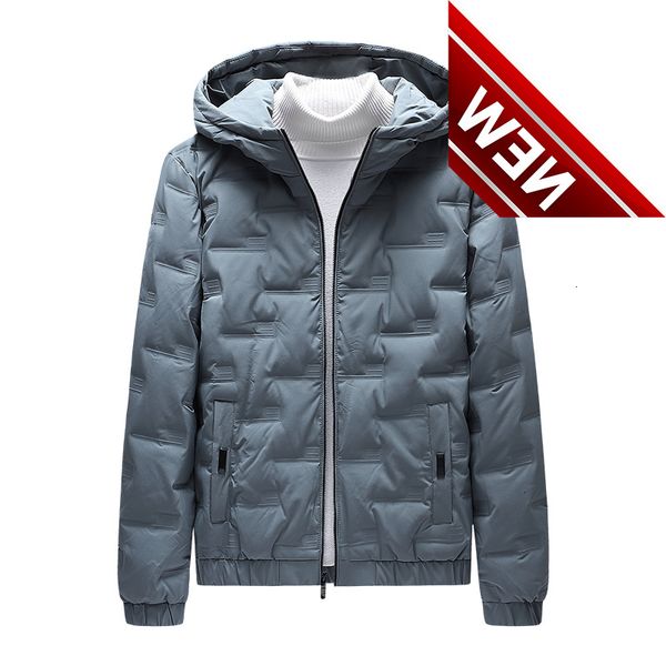 

new 2021 down jacket men regular winter loose fashion men's hooded, Black