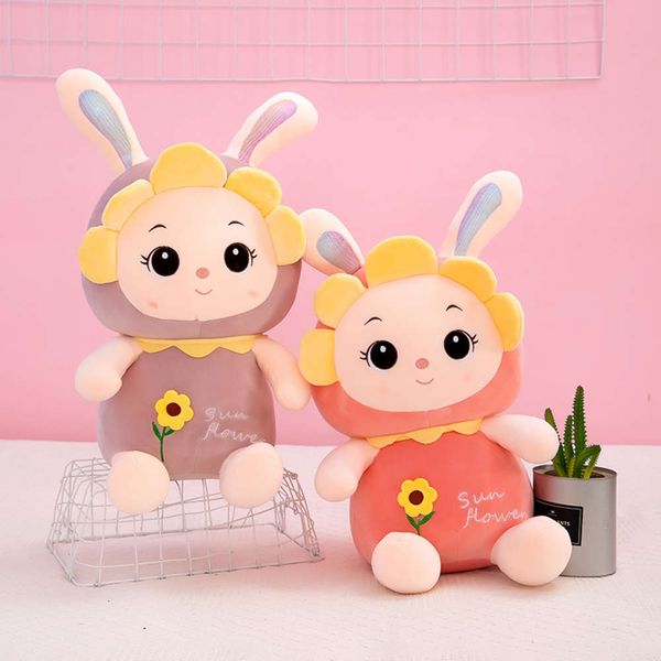 

cute toy sun little plush rabbit doll pillow gift for girls
