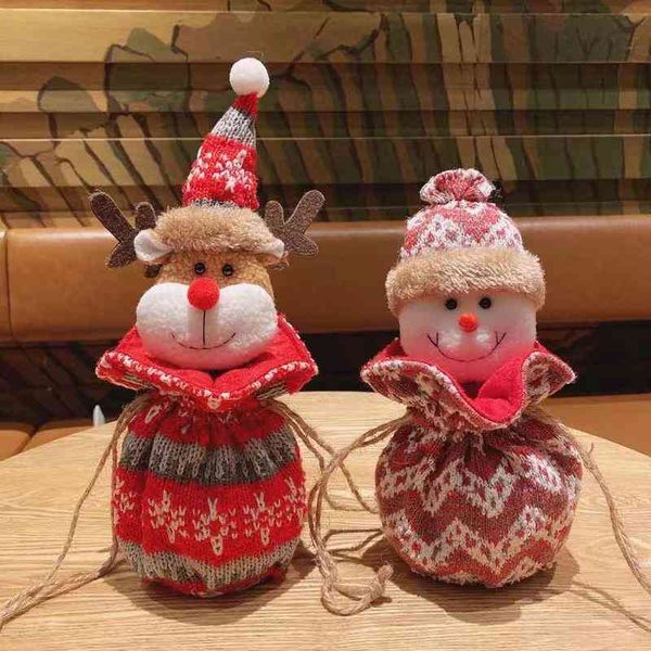 

new christmas candy small round five pointed star shaped cloth doll box can