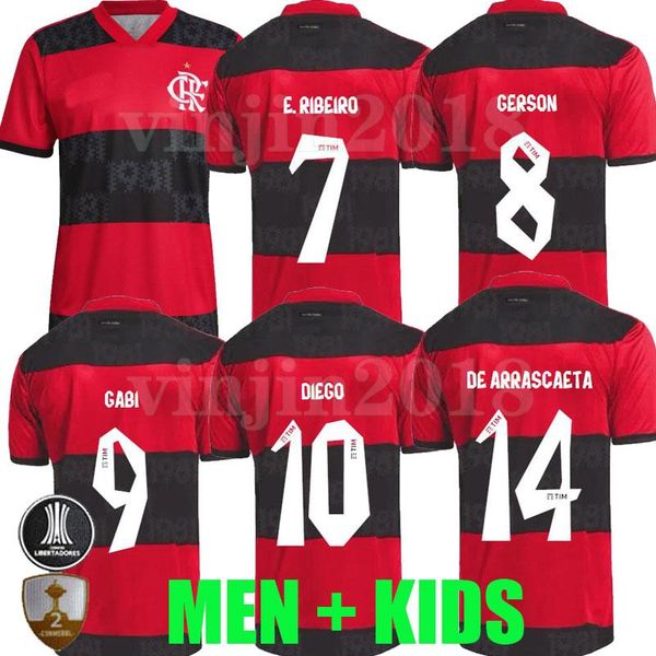 

2021 camisa flamengo soccer jerseys 2022 camisetas de fútbol gabriel b. diego 21 22 pedro gerson de arrascaetao men kids kit football shirt, Black;yellow