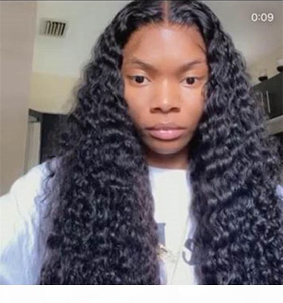 

diva 150% density long curly u part human hair wigs for black women deep curly brazilian hair wigs 10-26inch, Black;brown