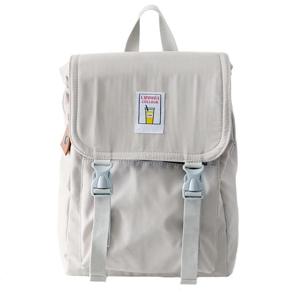 

outdoor bags fashion college style backpack women oxford solid color square casual bag high school student