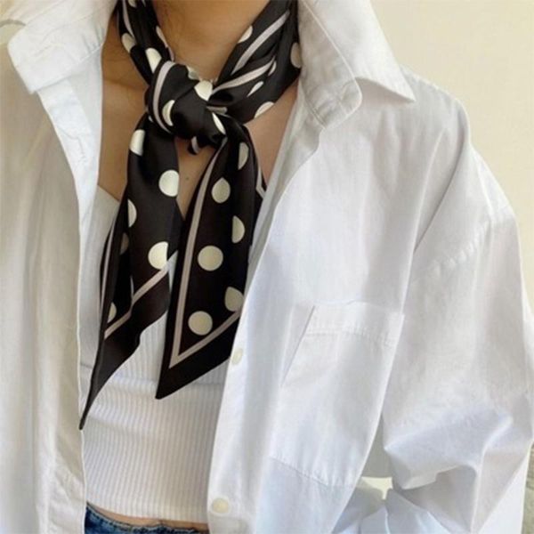 

neck ties spring summer thin narrow skinny silk scarf womens ladies printting small headscarf handle scarves, Blue;purple