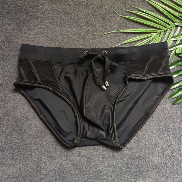 

one-piece suits 2021 men swimmsuit trunks swim briefs male low waist swimwear push pad pools bathing shorts beach wear sea surf