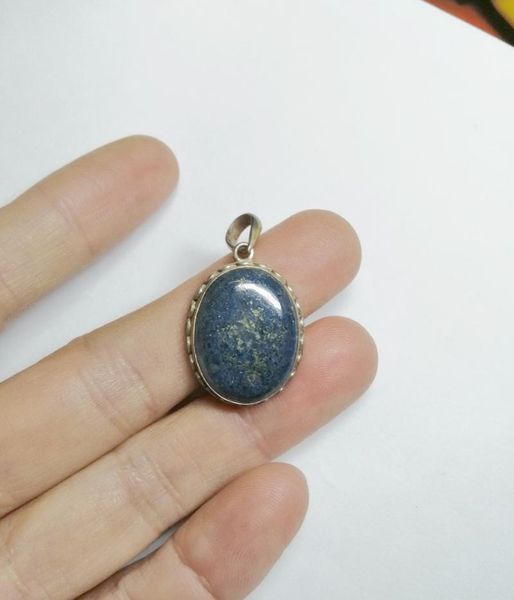 

charms genuine 925silver inlay lapis lazuli pendant #40, Bronze;silver