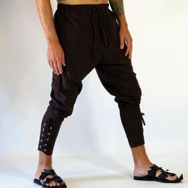 

pirate viking cosplay renaissance women pant medieval gothic costume trouser plus size 5xl, Black