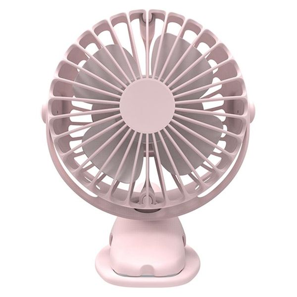 

electric fans pink portable cooling usb fan 4 speeds 360 degree all-round rotation rechargeable air charging deskclip