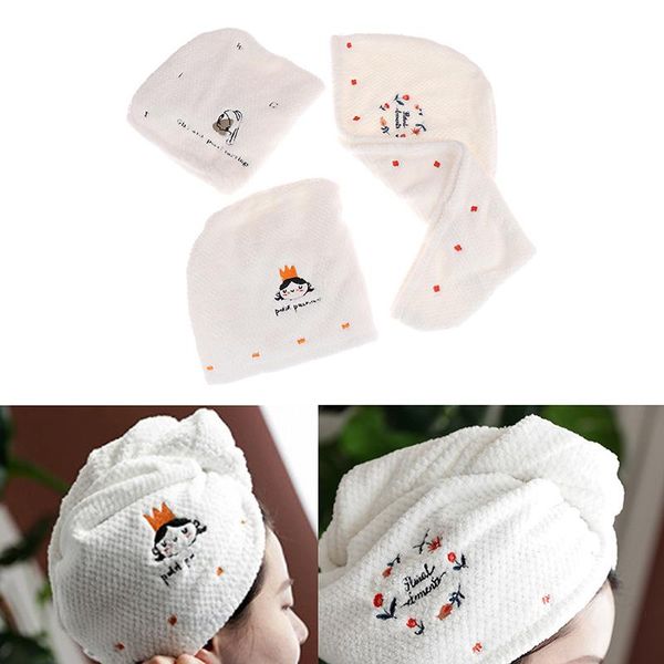 

shower caps microfiber towel quick dry hair cap drying turban bath wrap soft hat