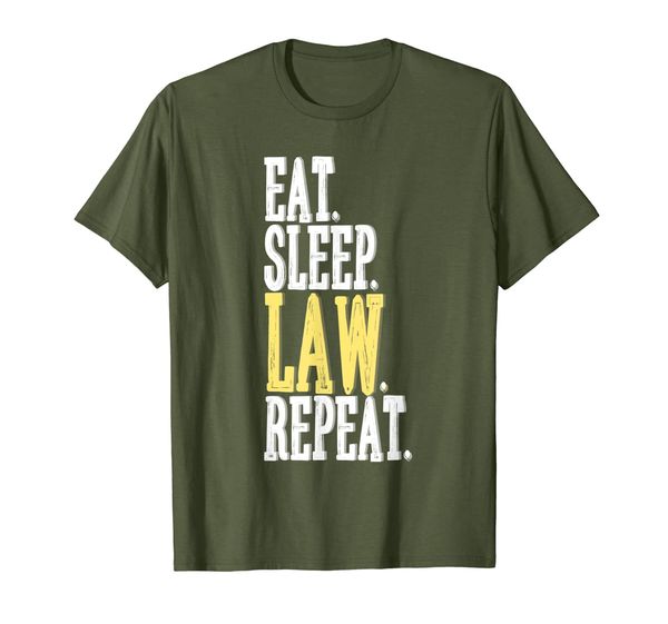 

eat sleep law repeat law student lawyer t-shirt, White;black