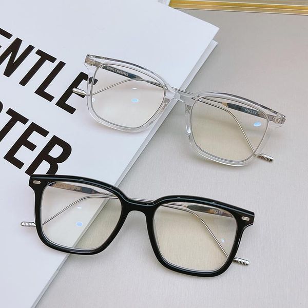 

fashion sunglasses frames 2021 korean gm brand design gentle mosey square eyeglasses women men myopia prescription glasses with original cas, Black