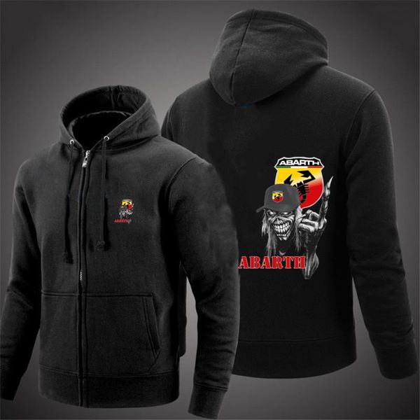 

men's hoodies & sweatshirts 2021 spring and autumn solid color printed blouse hoodie abarth logo fashion novel trend casual all-match, Black