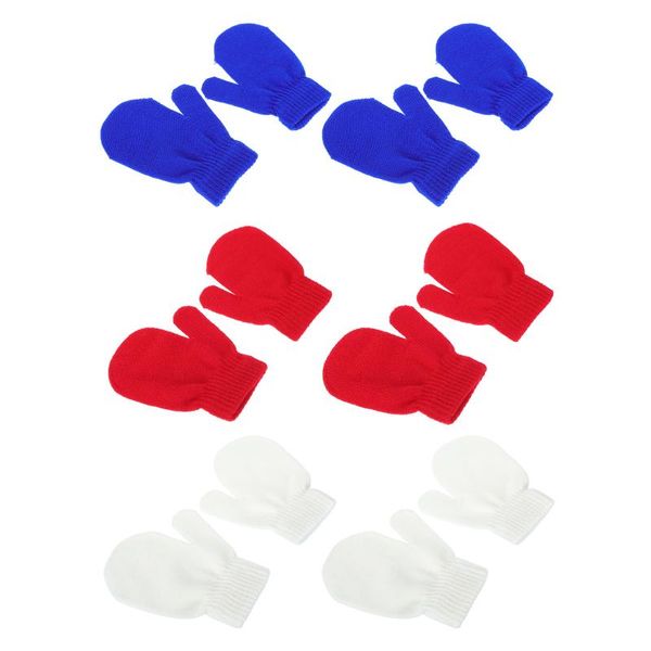 

party favor 6 pairs children winter knitting mittens comfortable warm mitts