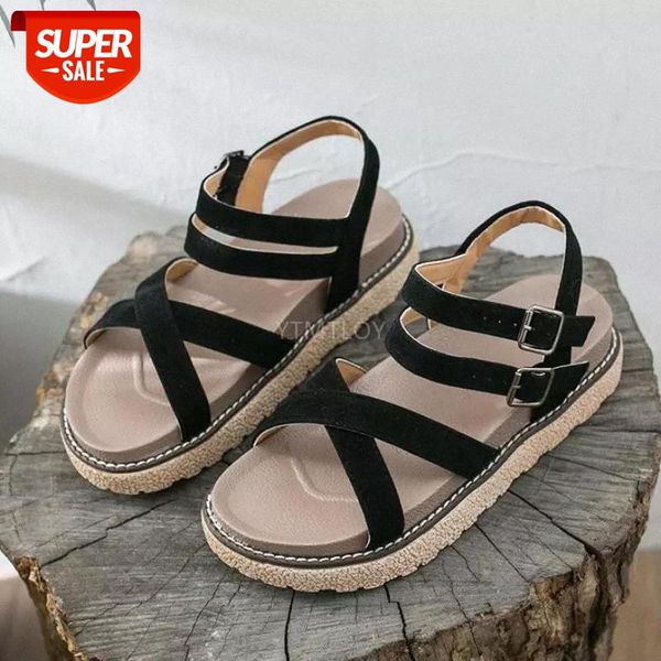 

2021 Summer New Female Sandals Flat Roman Shoes INS Comfortable Women's Zapatos Deportivos Para Mujer Sapatos Femininos #MR1f
