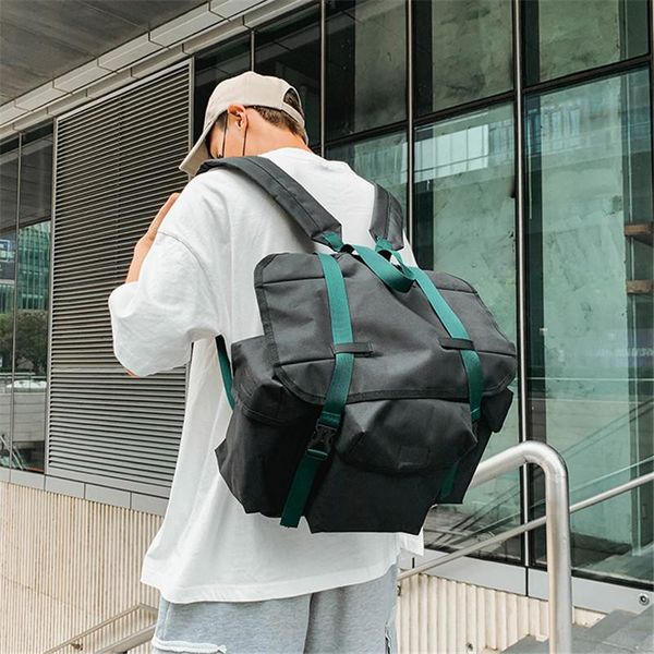 

2021 new trendy backpack fashion all-match oxford cloth large-capacity shopping travel student school bag neutral beige