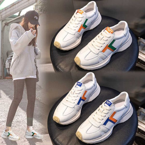 

forrest gump shoes women's autumn 2021 leisure thick soled elevated running shallow mouth versatile leather