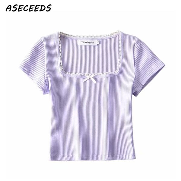 

summer crop women graphic t shirts vintage korean short sleeve cute elegant black shirts with bow white 210722