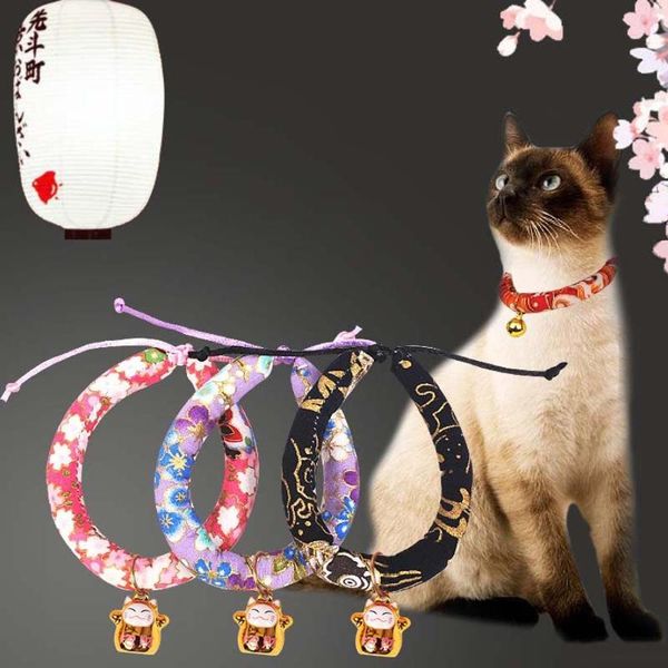

cat collars & leads cute cartoon for puppy kitten adjustable japanese style pet collar grooming accessories necklace supplies