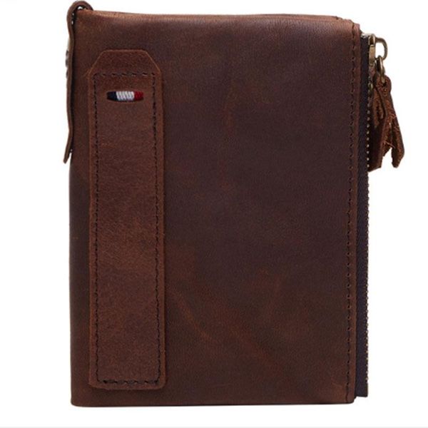 

wallets 2021 fashion for men with coin pocket wallet id card holder purse clutch zipper bag gift, Red;black