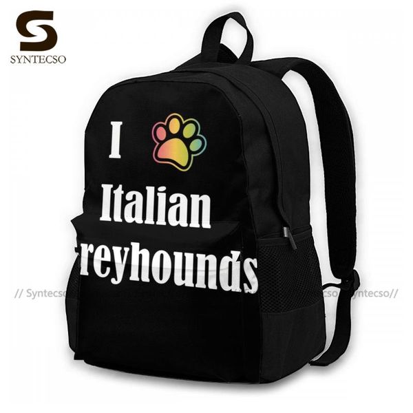 

italian greyhound backpacks basic polyester workout backpack woman pattern bags
