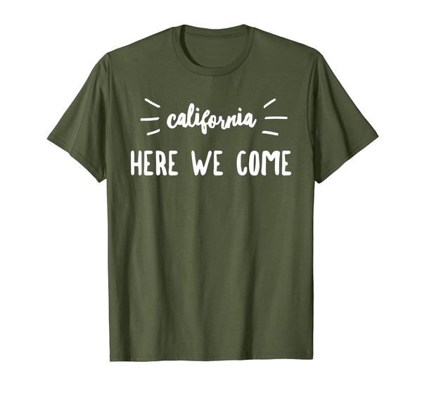 

california here we come t-shirt - vacation road trip, White;black