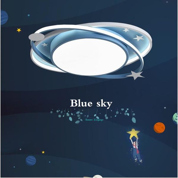 

ceiling lights nordic children's room creative bedroom starry sky blue pink lamp