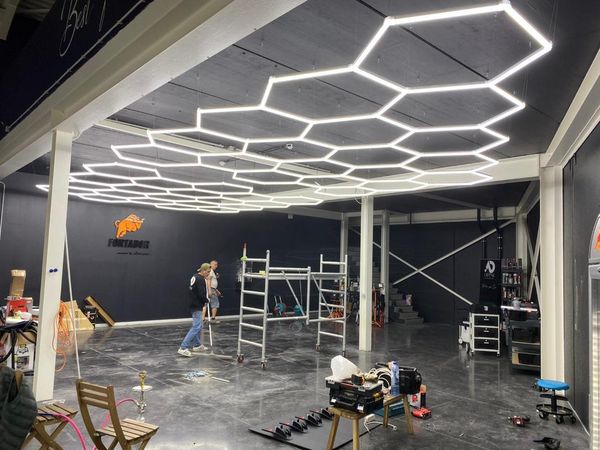 

working light 3*3.66m (10*12ft)hexagon led for the car polishing s