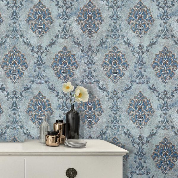 

wallpapers milan european style damascus simple living room jacquard wall cloth bedroom ab mottled study covering fabric