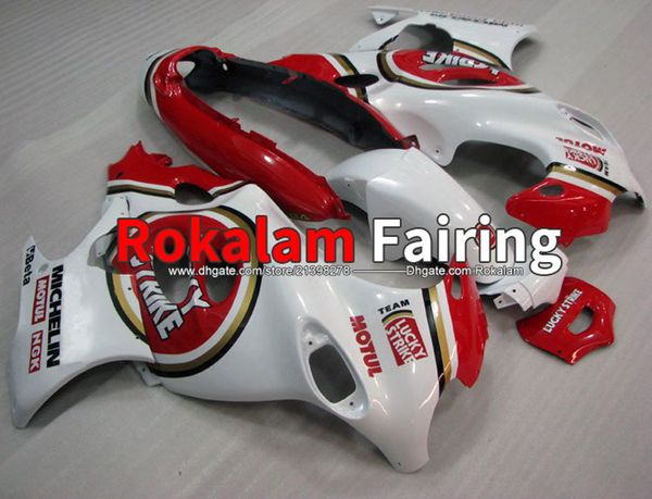 Per Suzuki Katana GSX750F 2005 2006 05 06 Kit carenatura moto GSX600F GSX 750F GSX 600F Kit carrozzeria aftermarket bianco rosso