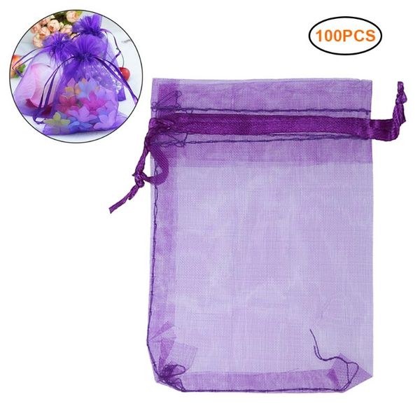 

gift wrap 100pcs sheer drawstring organza bags candy pouches jewelry party wedding christmas favor present sweets