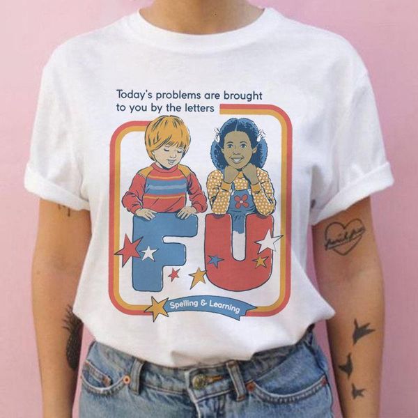 

2021 devil satan t-shirt printing cartoon death halloween harajuku t-shirt lady t-shirt horror hell ursan tee feminino, White