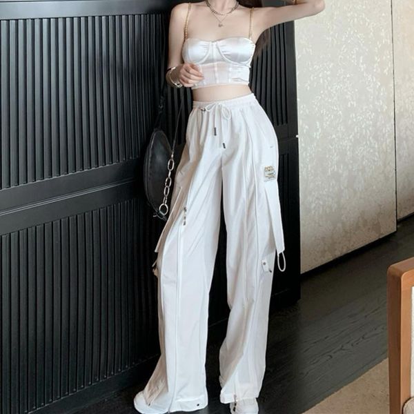 

women's pants & capris sweatpants women clothes streetwear 2021fall fashion korean style wide leg harajuku baggy black high waisted vin, Black;white