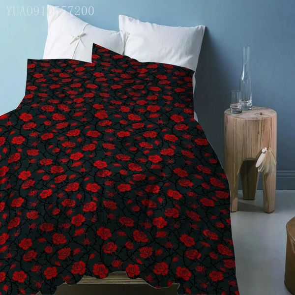 

bedding sets 3d flower black comforter red rose printing duvet cover set pillowcase full  king size