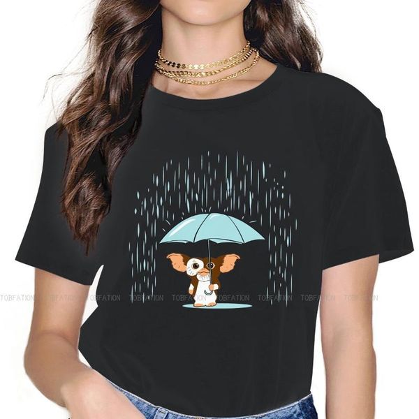 

women's t-shirt it rains women clothing gremlins horror movie graphic female tshirts vintage gothic loose tee kawaii girls streetwear, White