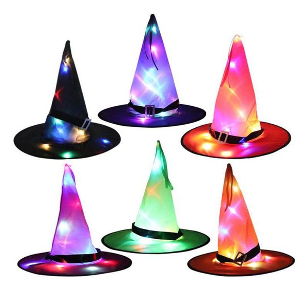 

party decoration halloween witch hat led lights for kids decor supplies outdoor tree hanging ornament