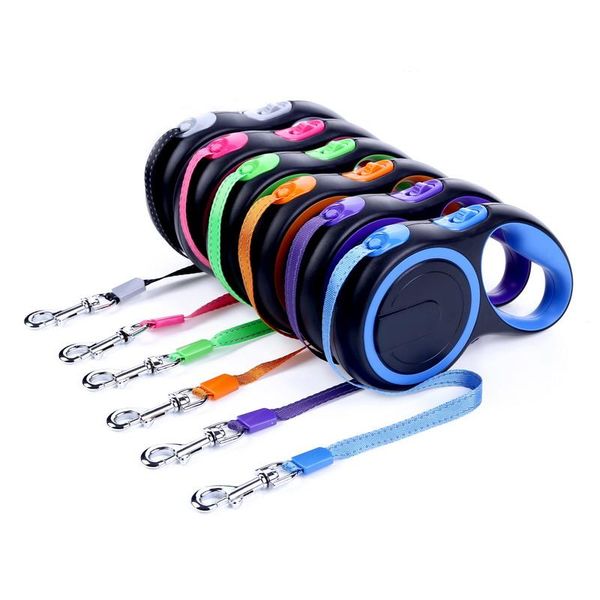

durable reflective pet dog leashes for large dogs automatic extending traction rope retractable big dog pet walking leash leads