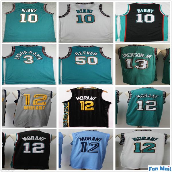

ncaa college wholesale ja 12 morant jersey jaren 13 jackson jr. retro vintage mike 10 bibby shareef 3 abdur rahim 50 reeves mens basketball, Black;red