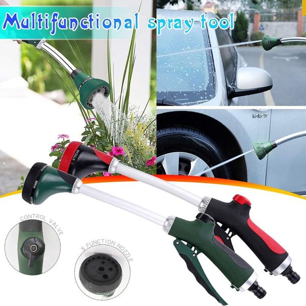

watering equipments multi-purpose water spray head with 5 functions for gardening tools garden sprinkler car