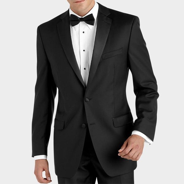 

men's suits & blazers black wedding tuxedo for groom men 2 piece slim fit formal prom dress male blazer fashion clothes ( jacket pants, White;black