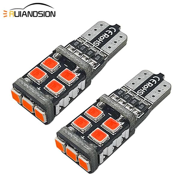 

emergency lights ruiandsion 2pcs canbus t10 w5w 330lm 2835smd car dome light license plate lamp auto clearance bulb 12v red 6000k 3000k no e