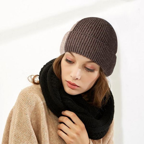 

beanie/skull caps shujin 2021 winter hats for women men beanies knitted solid cool hat girls autumn female beanie warm bonnet casual cap who, Blue;gray