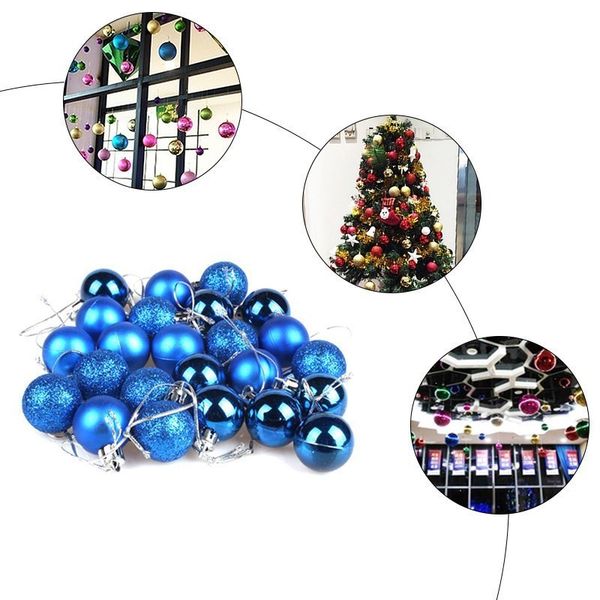 

factory outlet christmas decoration christmas and festivals decoration 24pcs/lot 10 colors tree ball baubles xmas carnival party hanging orn
