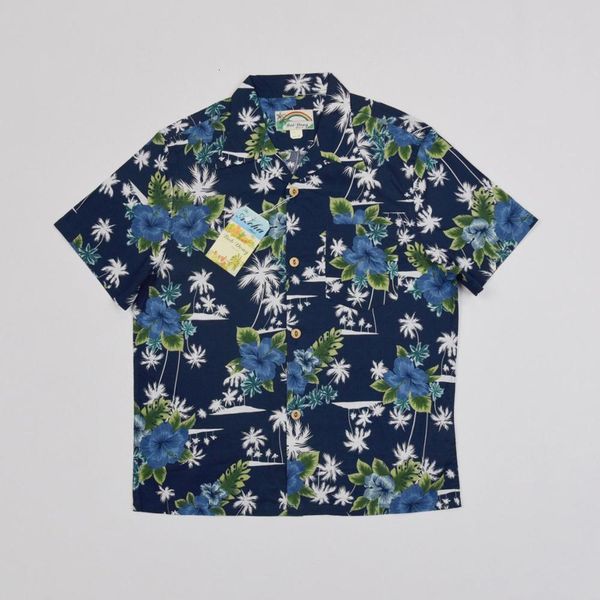 

bob dong pink graphic aloha man's all-cotton hawaiian blue shirts hucj, White
