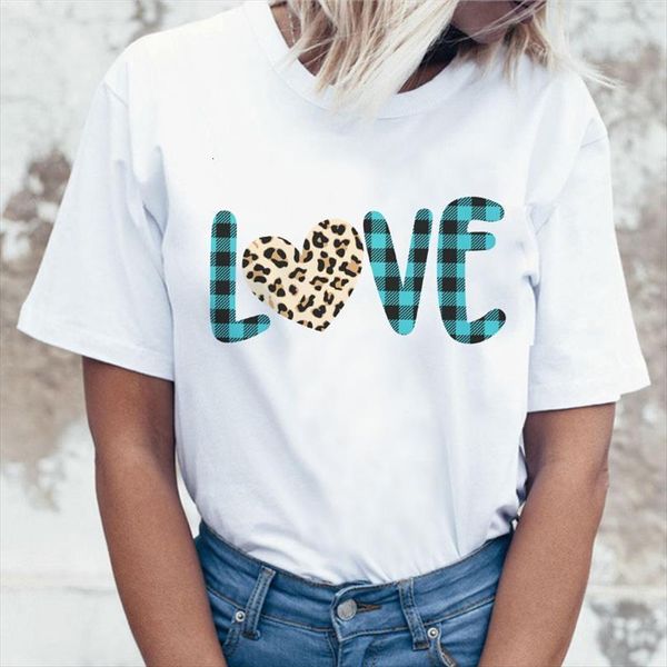 

graphic leopard love print mens tees and women clothes summer harajuku female t shirt white femme streetwear, White;black