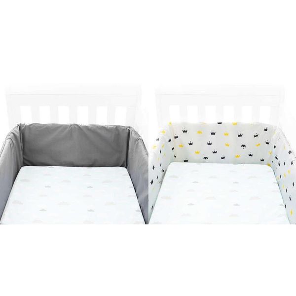 

bedding sets breathable summer baby bumper collision half around crib set cotton printing mesh safety rails