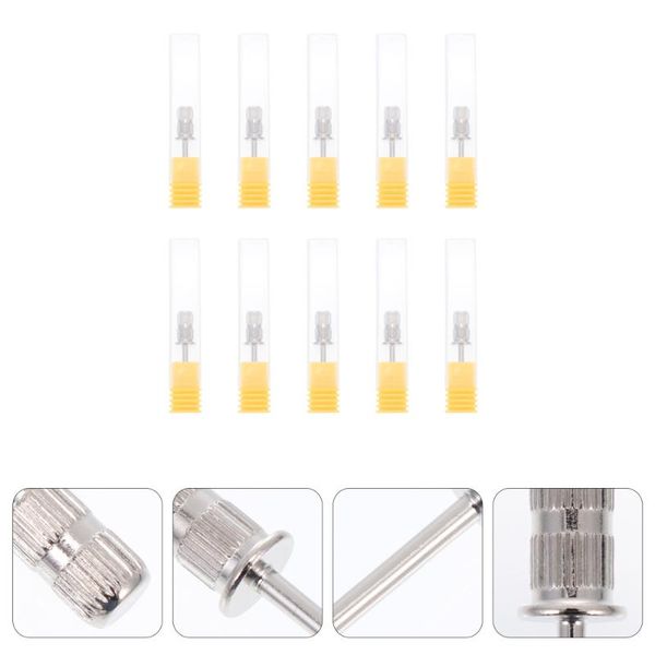 

nail art equipment 10pcs drill bits manicure polishing machine drills file, Silver