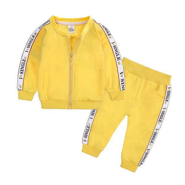 

clothing sets 2021 2pcs kids tale fashion baby toddler boys clothes set sweatshirt jacket+pants infant casual outfits suit fall costume, White